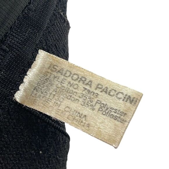 Isadora Paccini Bra Womens Size 34B Black Cotton Blend Floral Eyelete Wireless - Picture 8 of 9